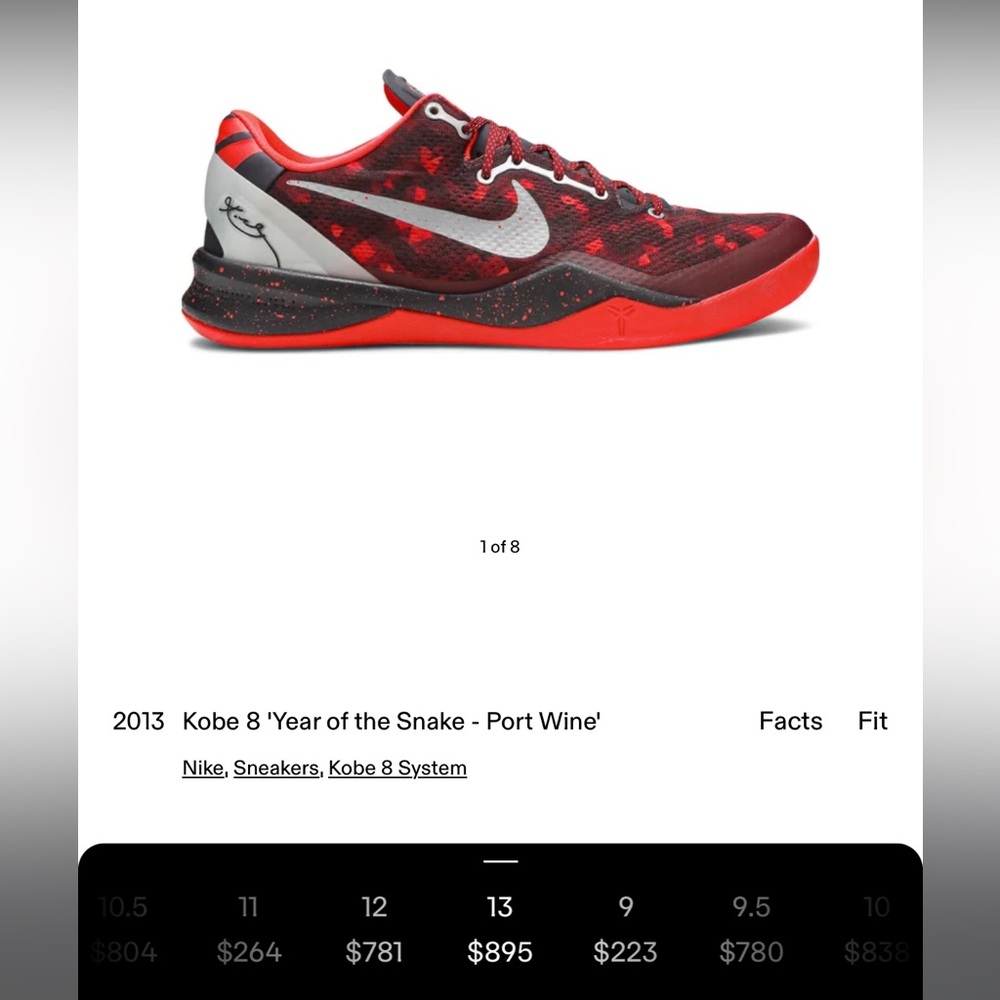 Kobe 8 Year of the snake.